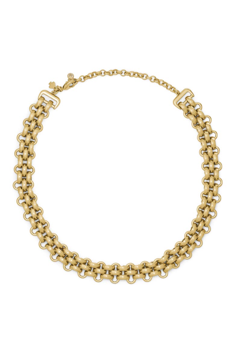 chain reaction choker necklace, Main, color, GOLD.