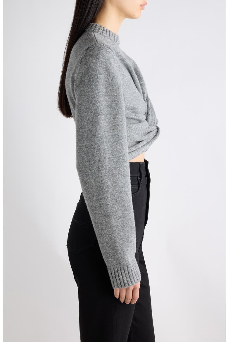 Twist Front Wool Sweater, Alternate, color, 1240 GREY