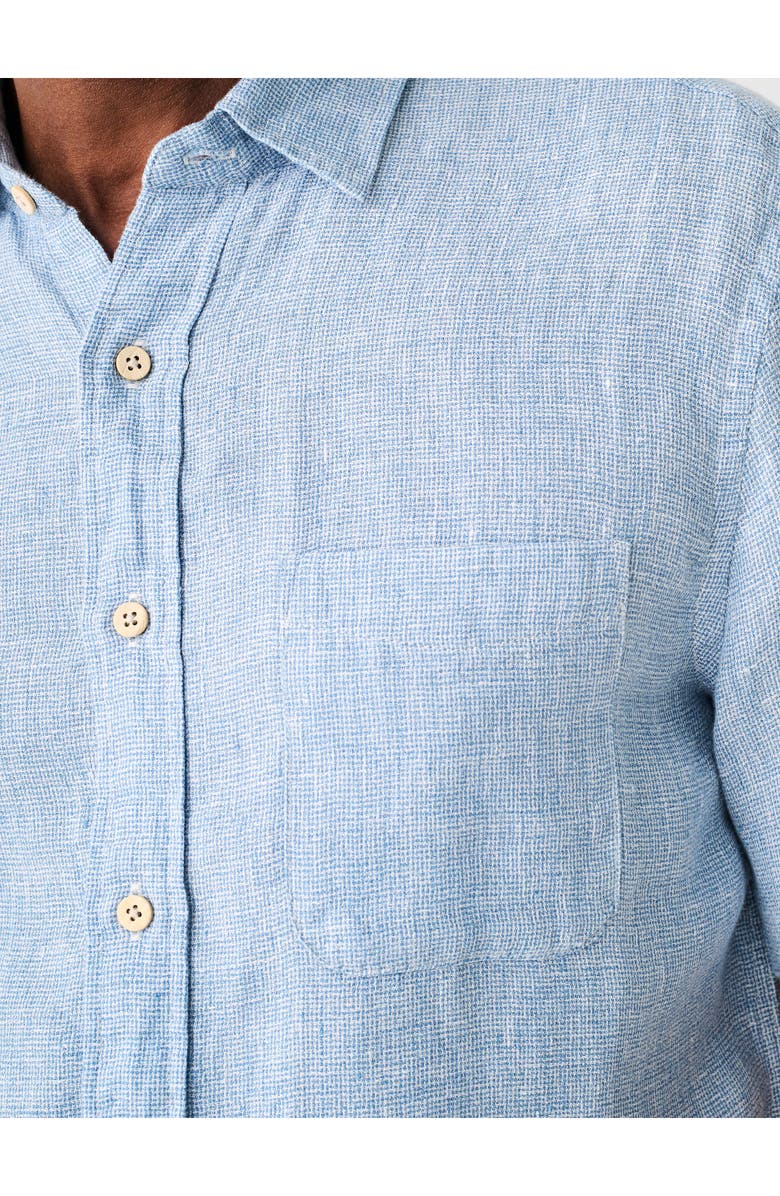 Faherty Laguna Short Sleeve Linen Shirt, Alternate, color, 