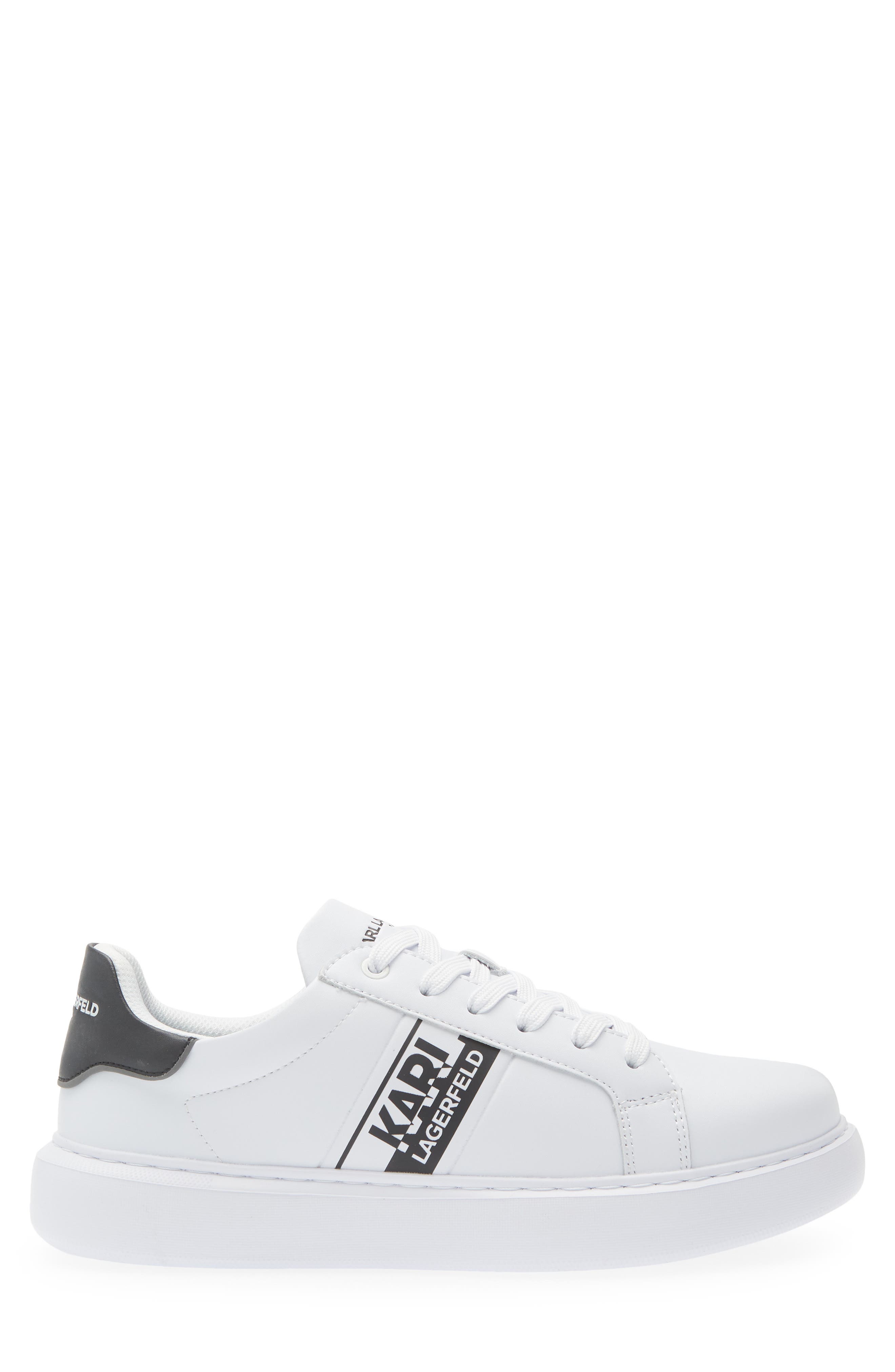KARL LAGERFELD PARIS Leather Low Top Sneaker, Alternate, color, 