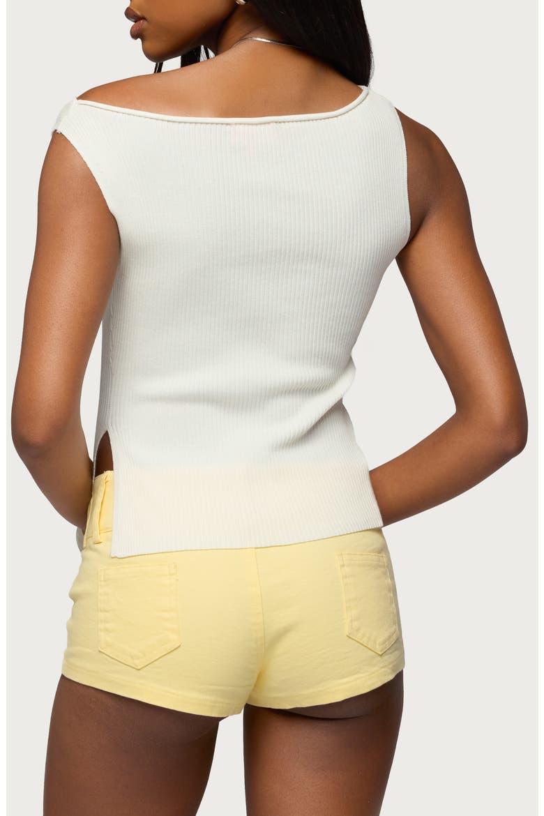 Myrah Rib Off the Shoulder Tank, Alternate, color, CREAM