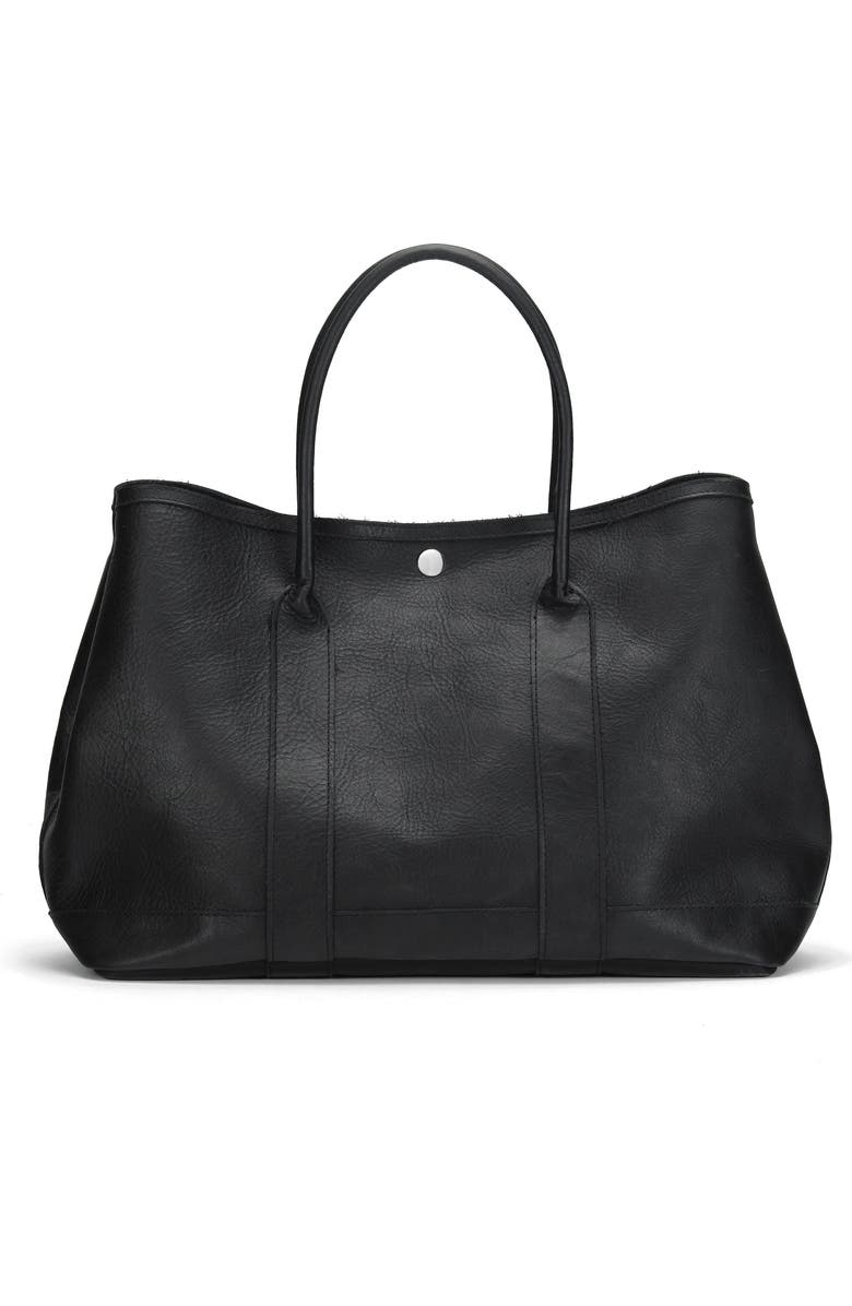 Ezra Arthur Audrey Soft Steer Leather Tote Bag, Main, color, Black