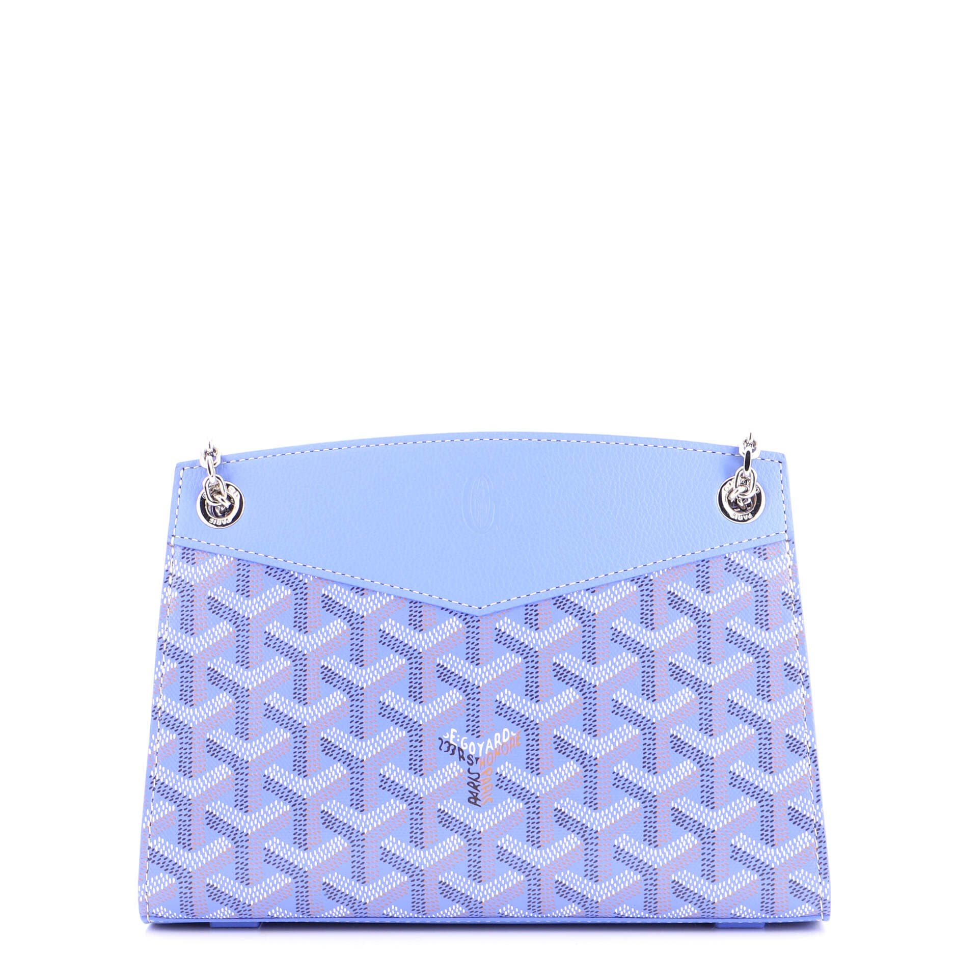 Pre-Owned Goyard Structured Rouette Chain Shoulder Bag Coated Canvas Mini, Alternate, color, Blue