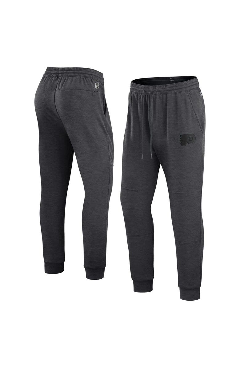 FANATICS Men's Fanatics Branded Heather Charcoal Philadelphia Flyers Authentic Pro Road Jogger Sweatpants, Main, color, 