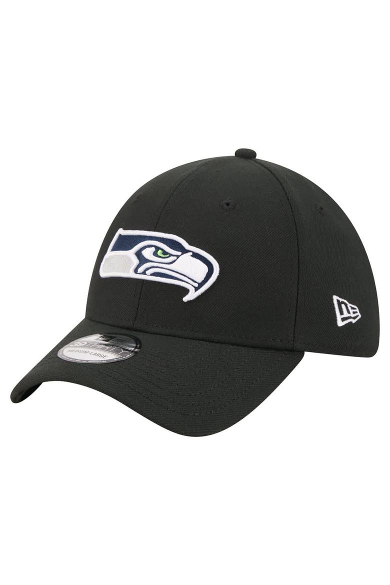 Men's New Era  Black Seattle Seahawks Core Team 39THIRTY Flex Hat, Main, color, Black