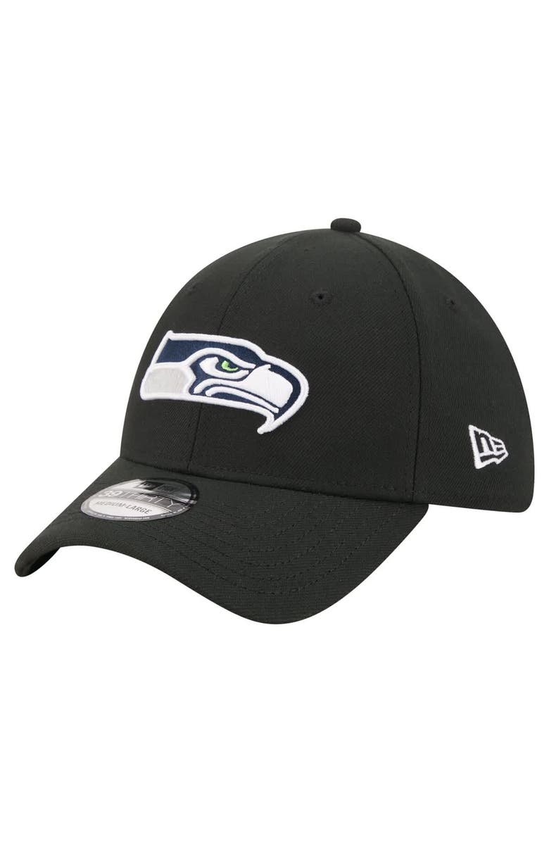 New Era Men's New Era  Black Seattle Seahawks Core Team 39THIRTY Flex Hat, Main, color, Black