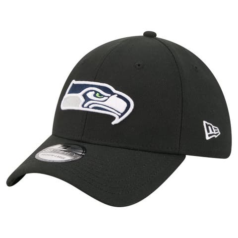 Men's New Era  Black Seattle Seahawks Core Team 39THIRTY Flex Hat