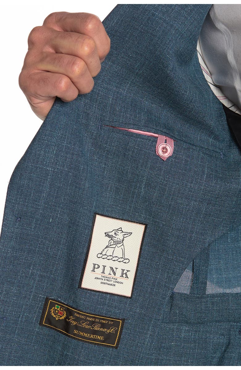 Thomas Pink Edwin Teal Two Button Notch Lapel Sport Coat, Alternate, color, 