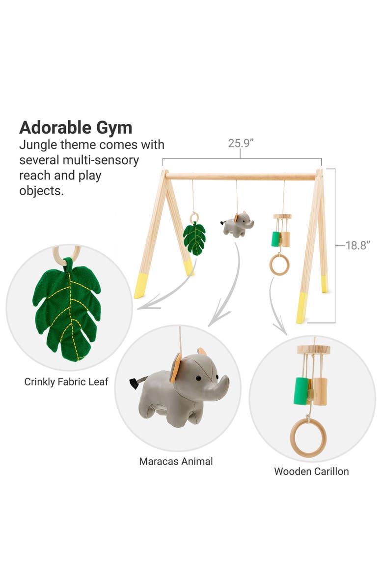 Little Big Friends Wooden Activity Arch - Jungle, Baby Gym & Sensory Toys, Alternate, color, Multicolor