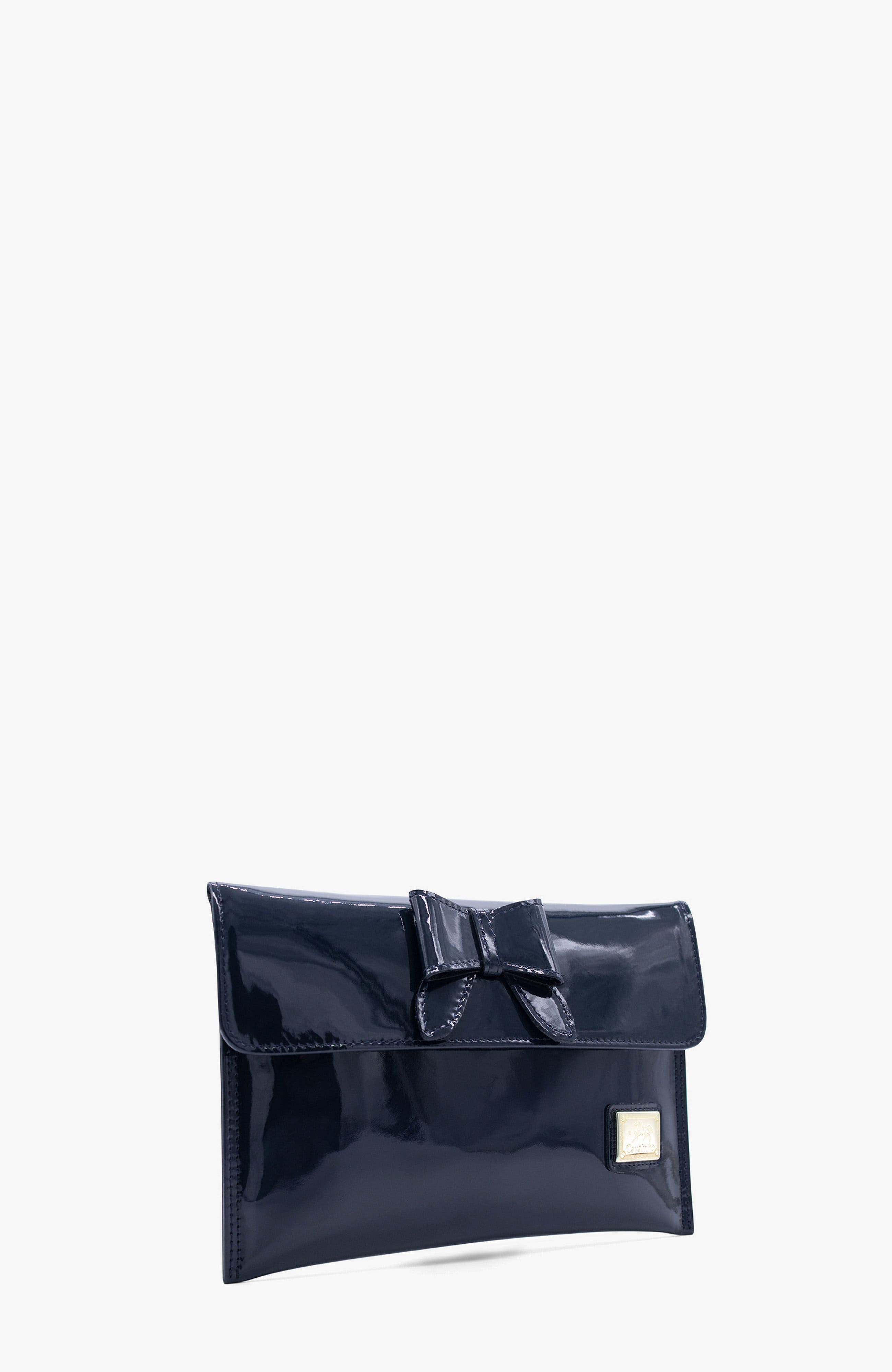 All In 68 Patent Leather Clutch Bag, Alternate, color, Navy