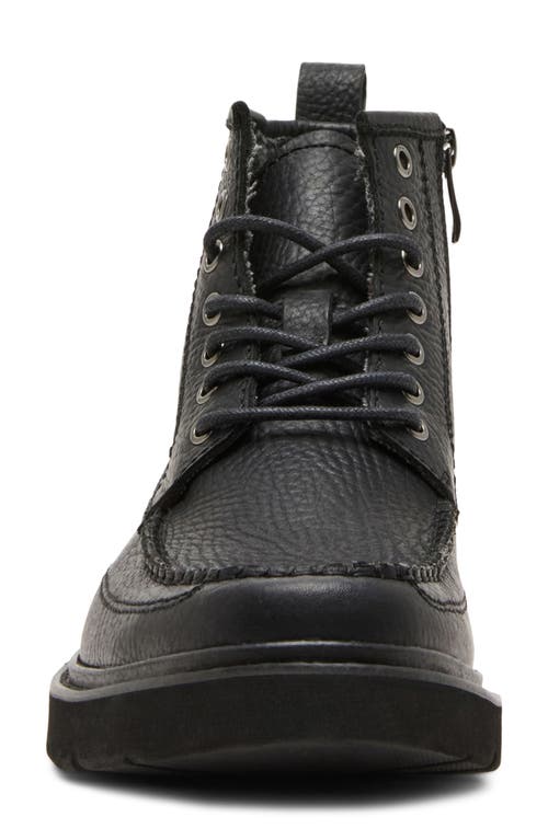 Steve Madden Daviston Moc Toe Boot In Black