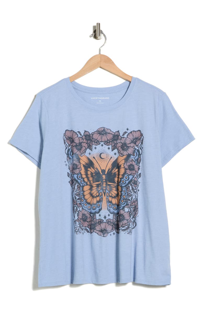Lucky Brand Short Sleeve Graphic T-Shirt, Main, color, Blue Fog