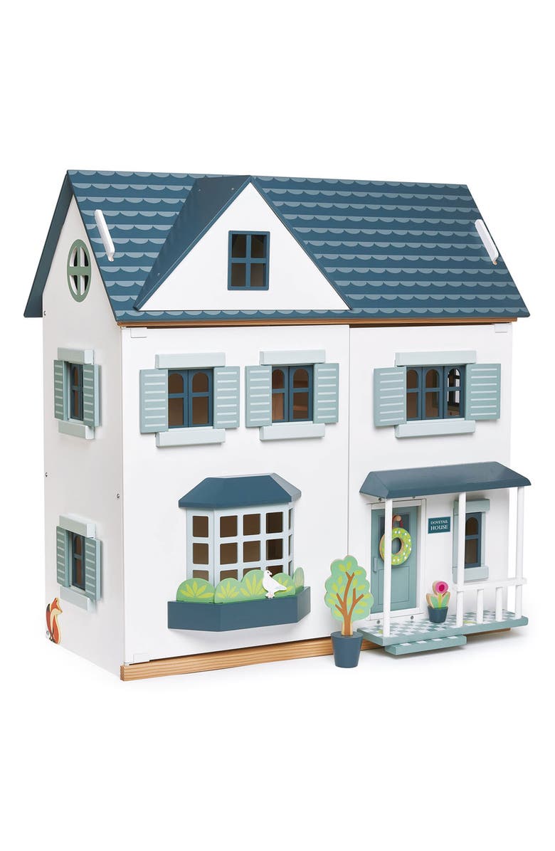 Tender Leaf Toys Dovetail Wooden Dollhouse, Main, color, White