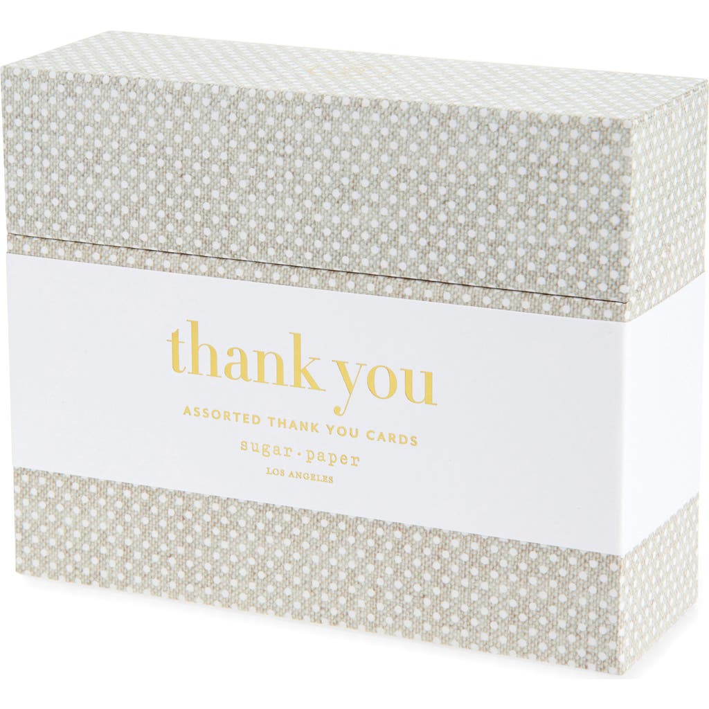 Sugar Paper Assorted Set of 12 Thank You Notes in White  product