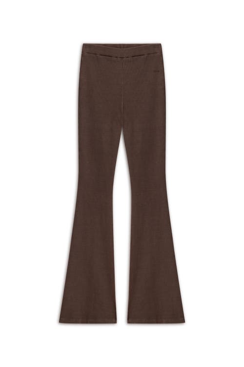 NOCTURNE NOCTURNE RIBBED FLARED PANTS