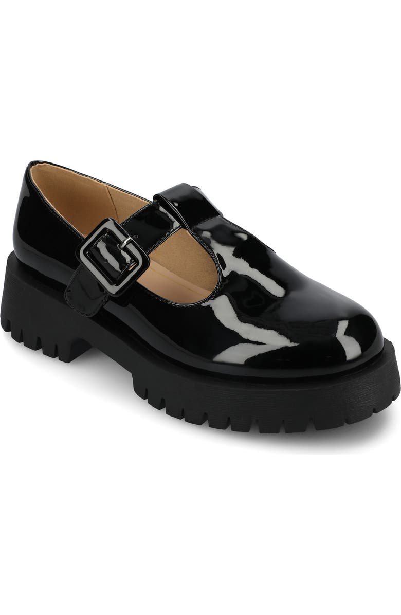 Journee Collection Suvi Mary Jane Loafer, Main, color, Patent/ Black