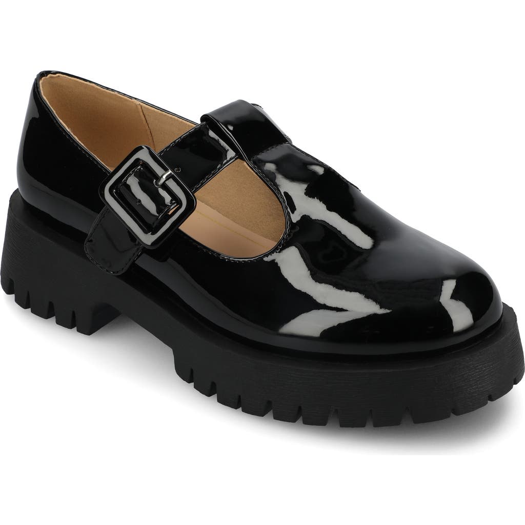 Journee Collection Suvi Mary Jane Loafer In Patent/black