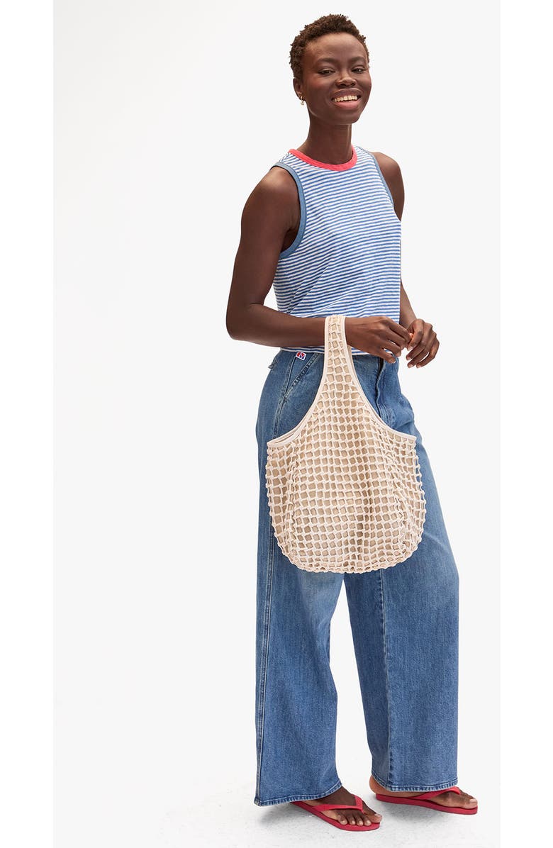 Clare V. Bando Woven Leather Tote, Alternate, color,