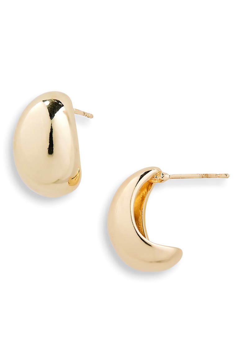 Oval Hoop Earrings, Main, color, GOLD