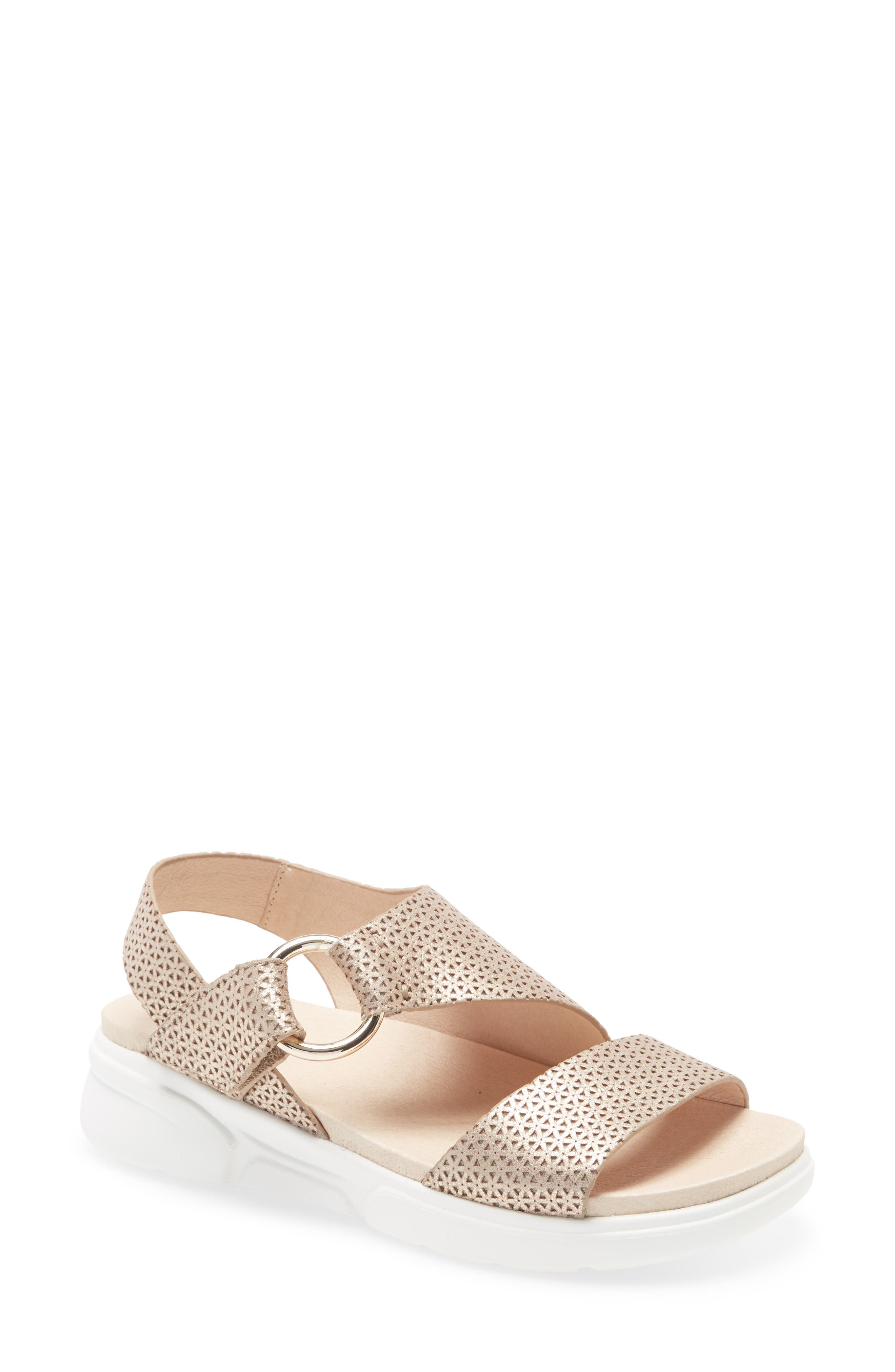 Helen Sandal, Main, color, GOLD TEXTURED NAPPA LEATHER