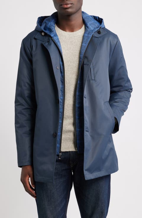 Upton Water Resistant Raincoat with Removable Liner