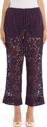 Valentino Garavani Valentino Wide Leg Crop Guipure Lace Pants