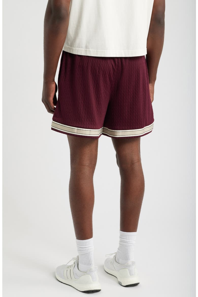 Warp Knit Shorts, Alternate, color, MAROON