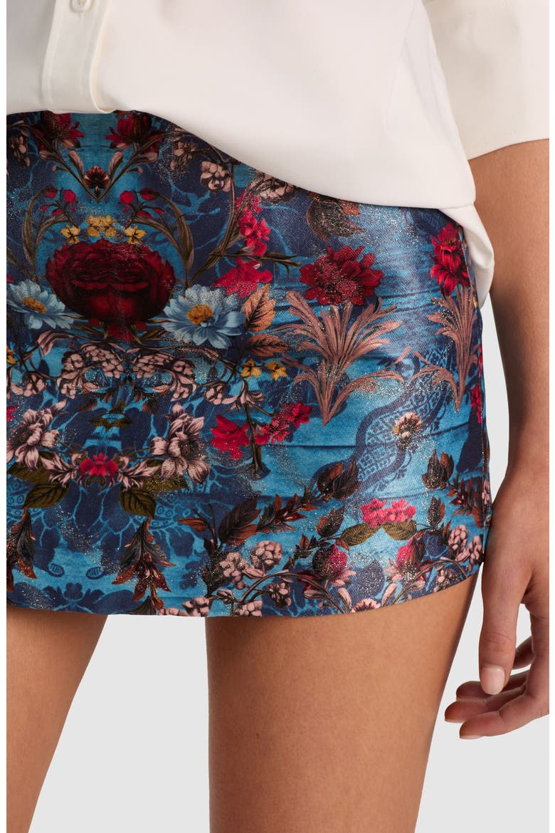 Mace High Waist Jacquard Skort, Alternate, color, HEARTSTRINGS MINERAL BLUE