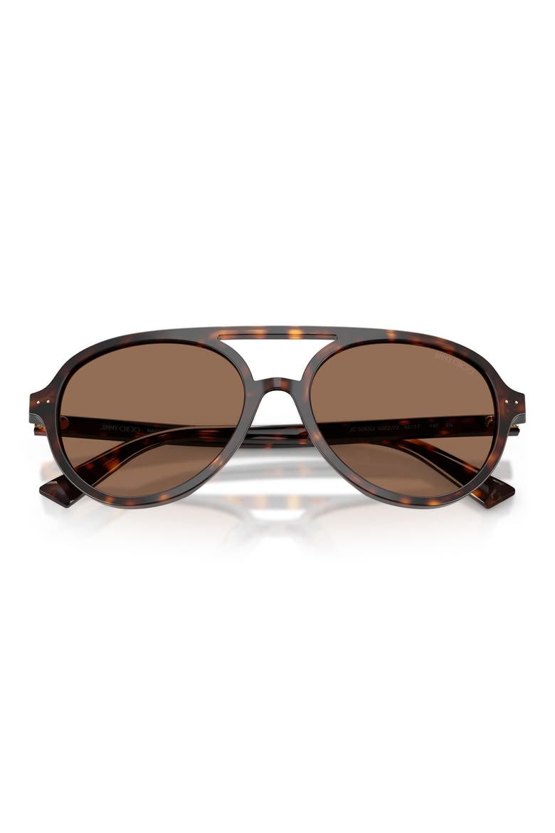 55mm Pilot Sunglasses, Alternate, color, HAVANA / DARK BROWN
