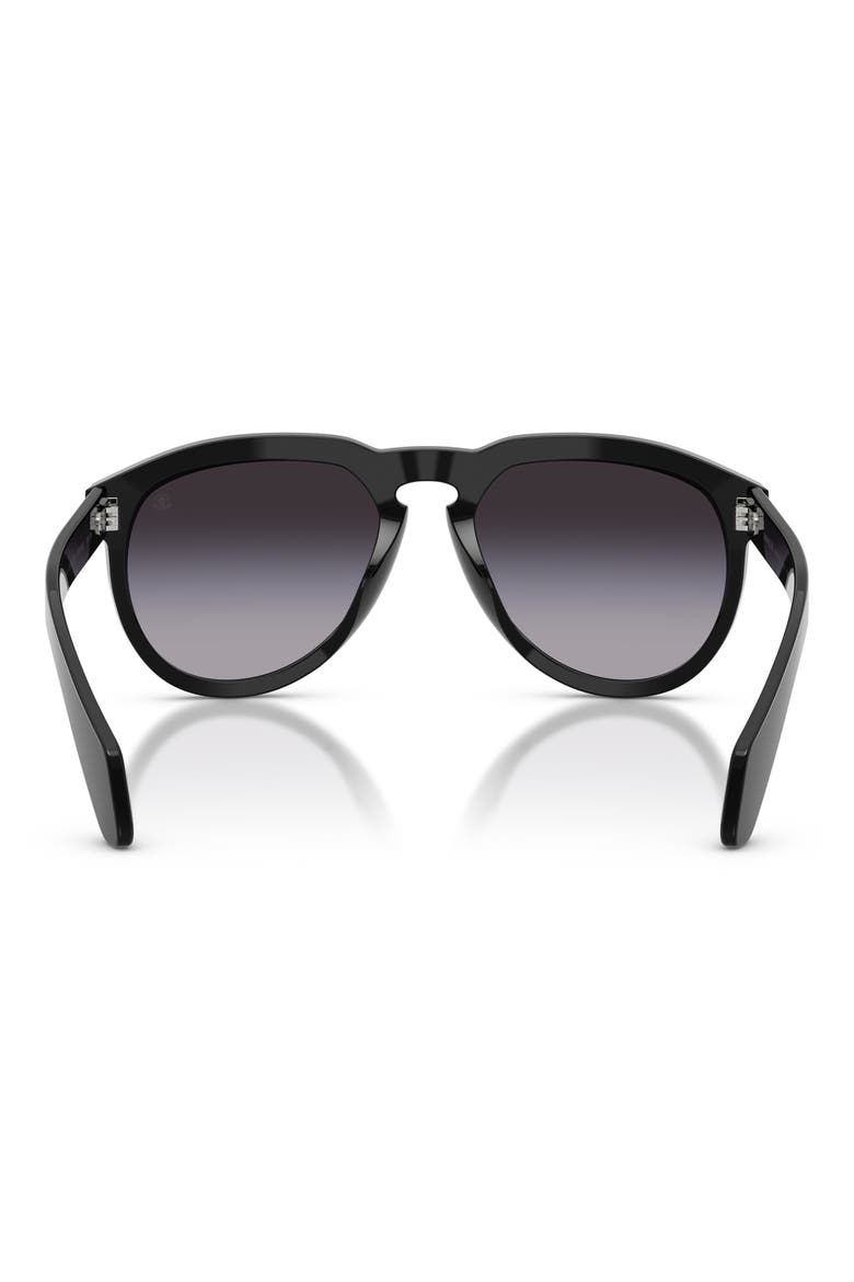 Isopleth 56mm Pilot Sunglasses, Alternate, color, BLACK / GREY GRADIENT