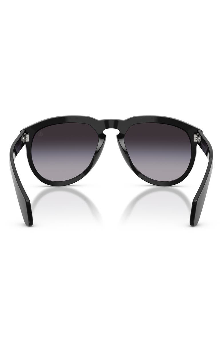 Moncler Isopleth 56mm Pilot Sunglasses, Alternate, color, Black / Grey Gradient