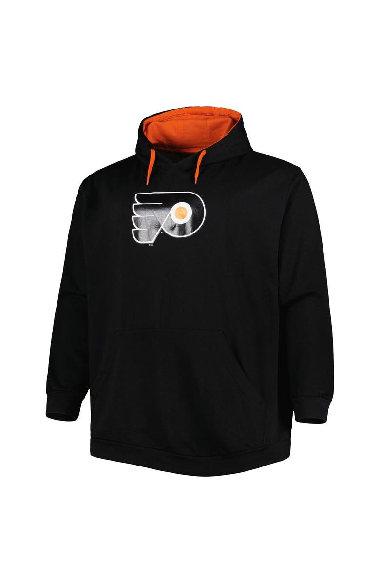 PROFILE Men's Black Philadelphia Flyers Big & Tall Fleece Pullover Hoodie, Alternate, color, Black