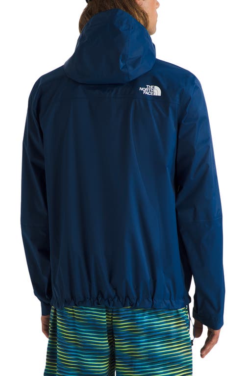 The North Face Alta Vista Water Repellent Packable Hooded Jacket In Blue