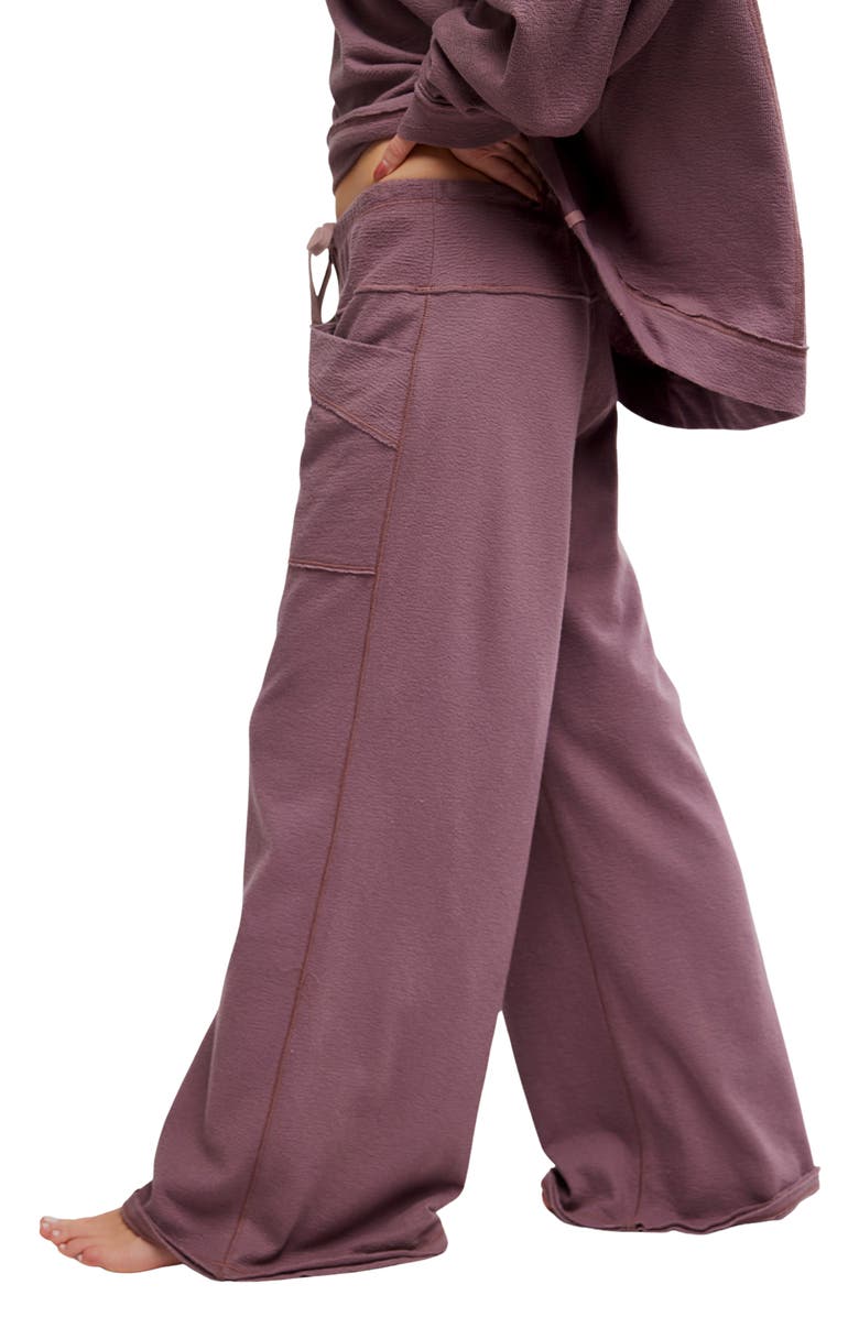 Free People Staycation Lounge Pants, Alternate, color, Elderberry Tea