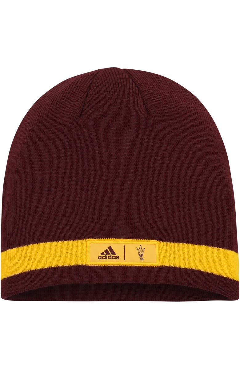 adidas Men's adidas Maroon Arizona State Sun Devils Wordmark Beanie, Alternate, color, 