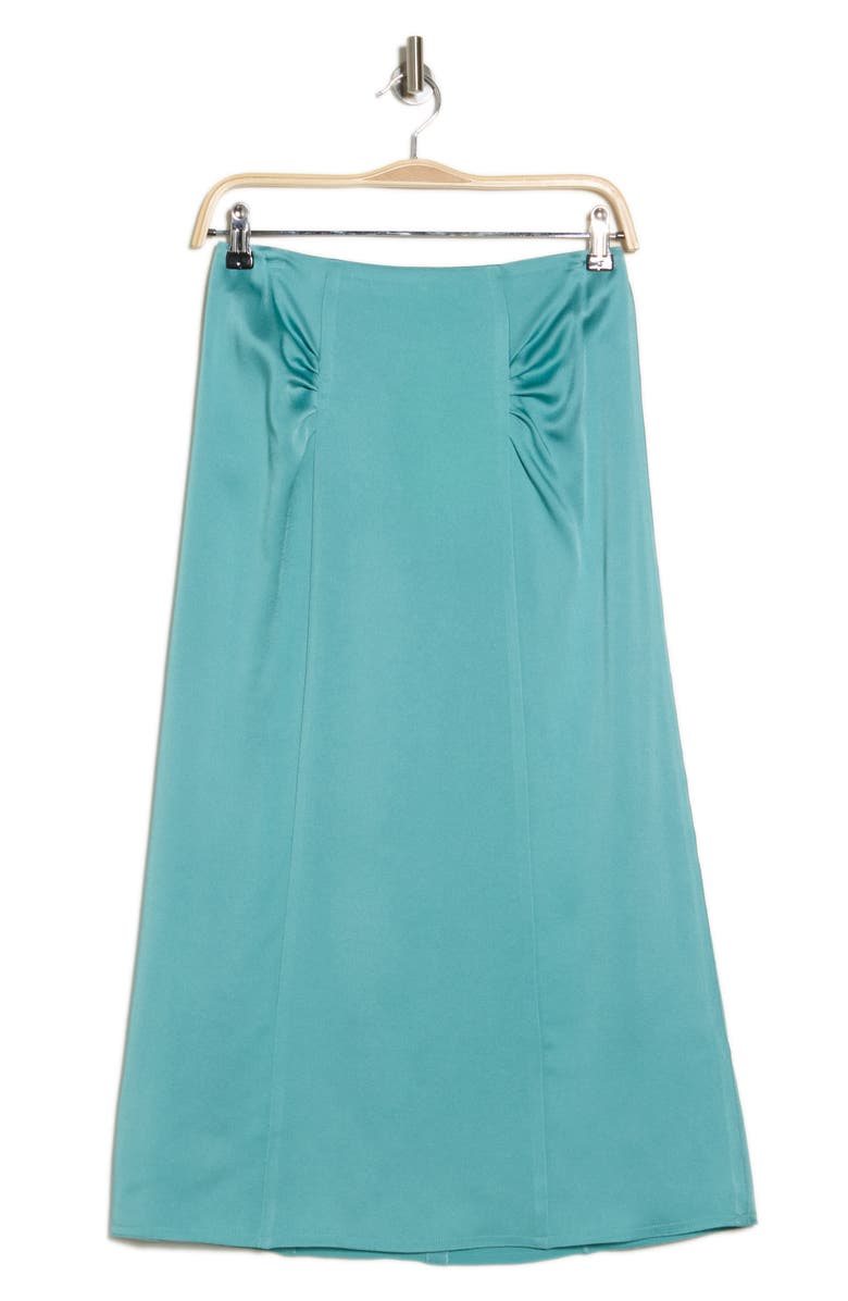 BOSS Vaniki Satin Midi Skirt, Alternate, color, Open Blue