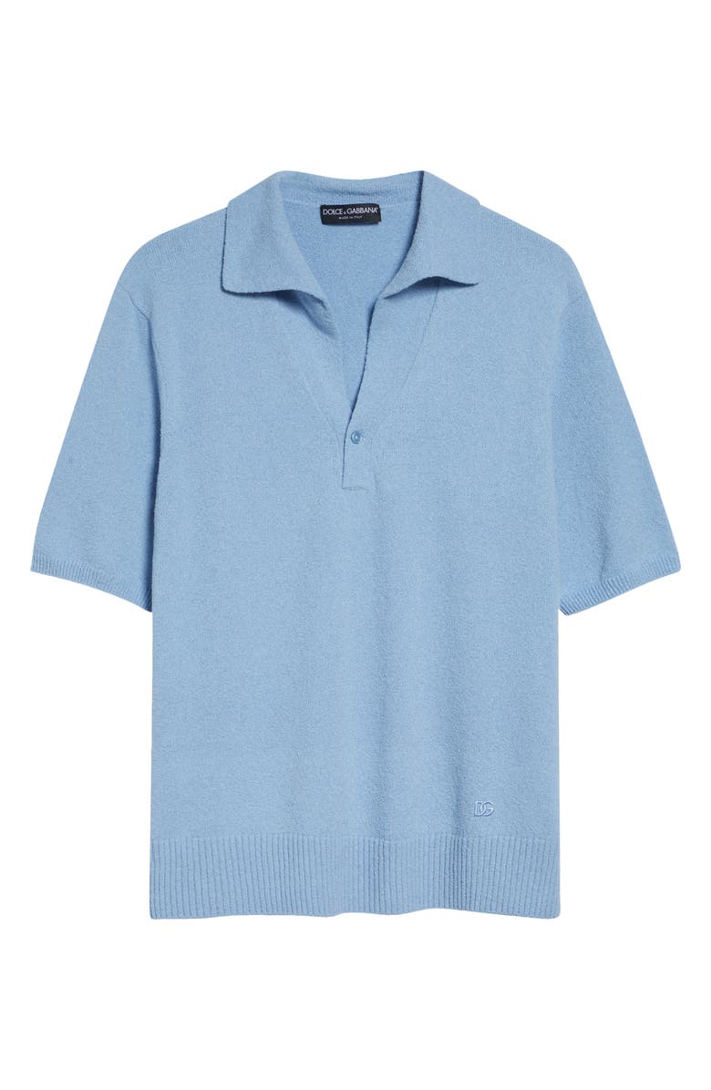 Dolce&Gabbana Terry Cloth Polo, Main, color, B6227 Azzurro 6