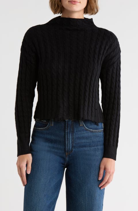 Turtleneck Cable Knit Sweater