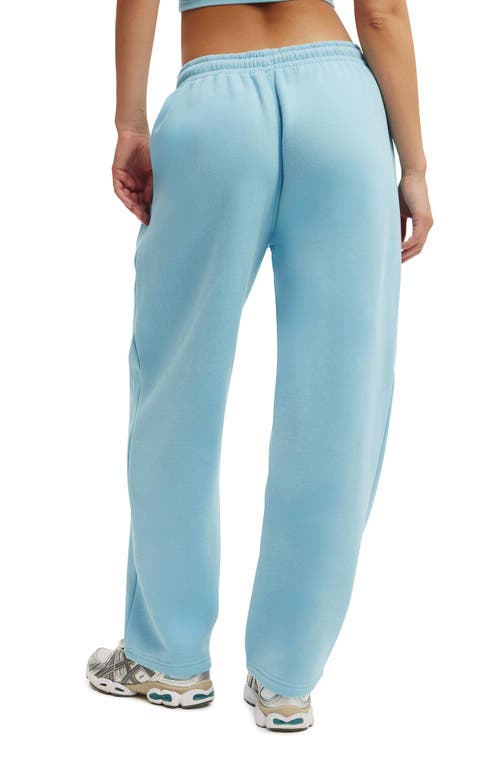 Cotton On Body Active Plush Essential Barrel Sweatpant In Blue