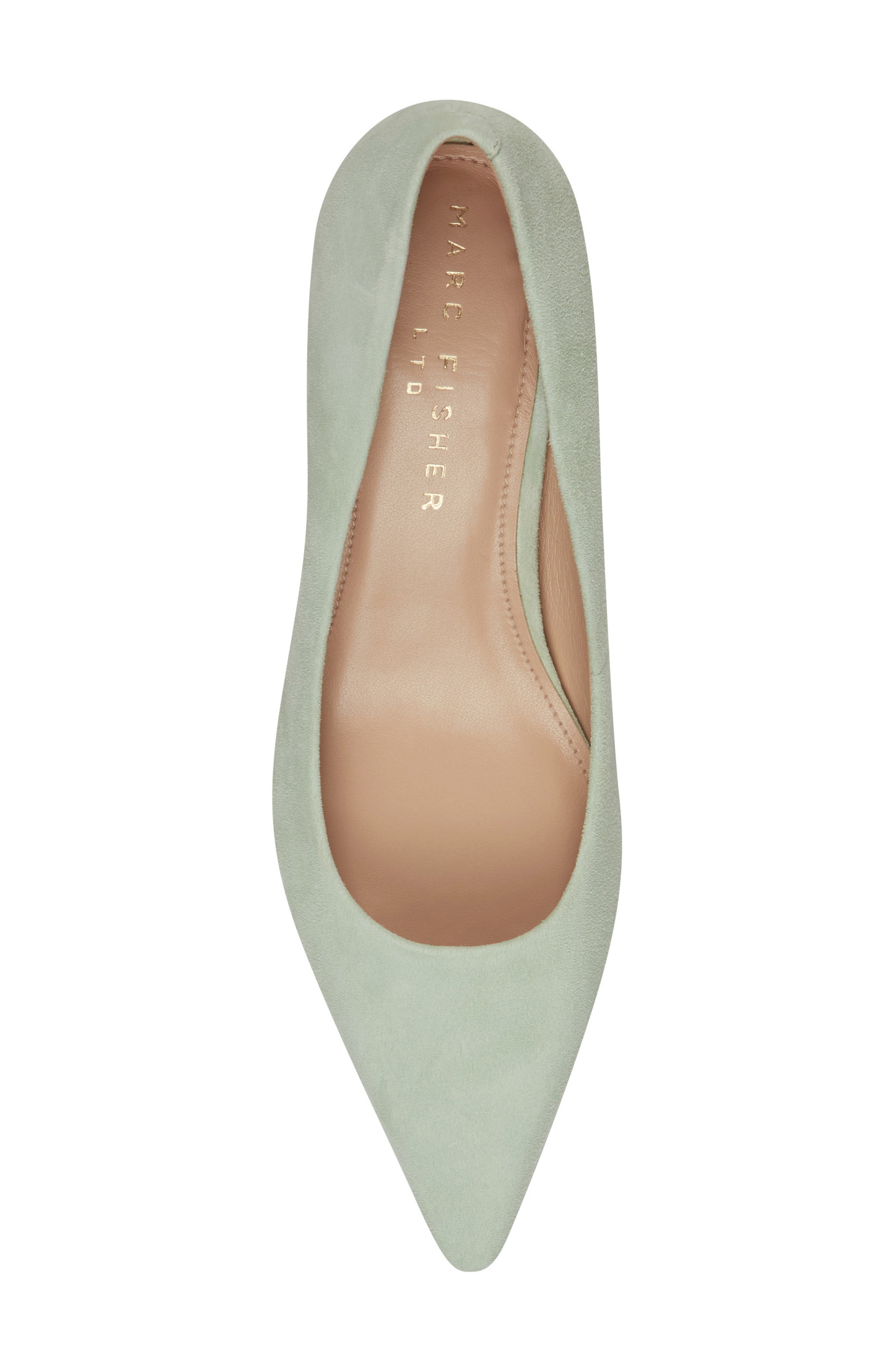 Calynna Pointed Toe Kitten Heel Pump, Alternate, color, LIGHT GREEN