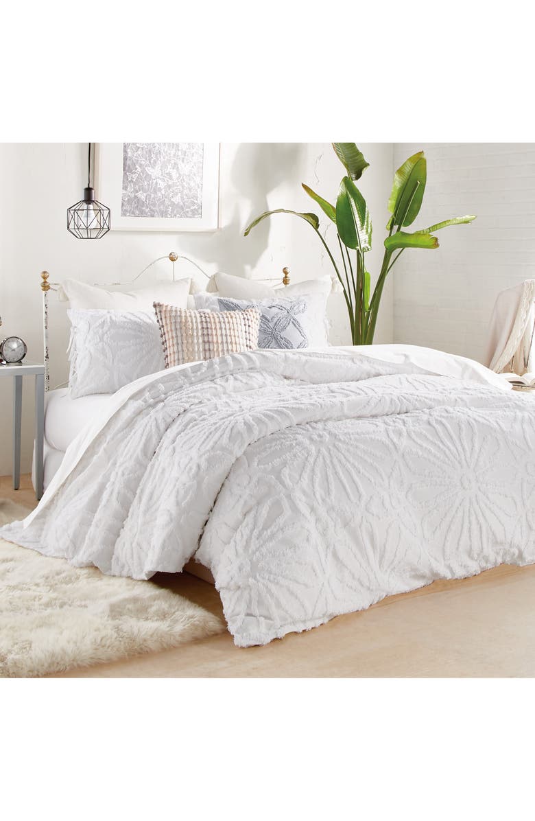 Peri Home Chenille Medallion Comforter & Sham Set, Main, color, White