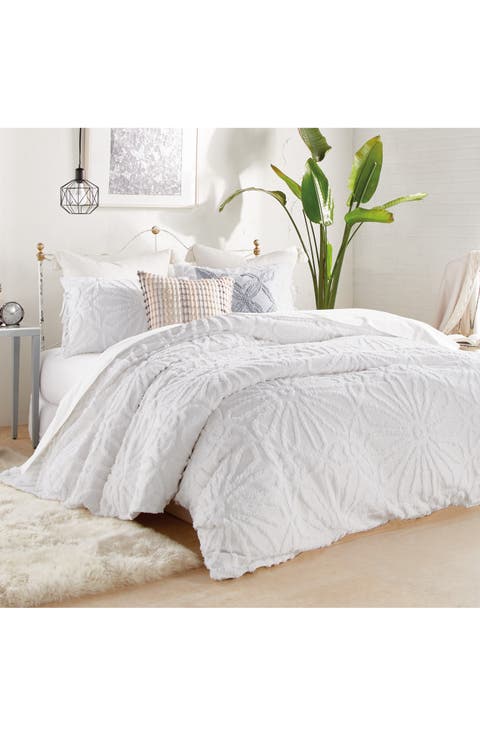 Chenille Medallion Comforter & Sham Set