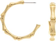 RIVKA FRIEDMAN 18K Gold Clad Bamboo Shape Hoop Earrings