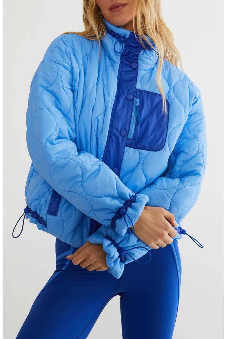 Harvie Quilted Puffer Jacket, Main, color, MIDNIGHT BLUEBELL COLORBLOCK