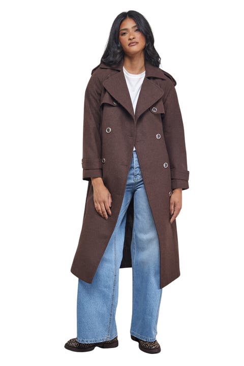 Wool Mix Belted Trench Coat