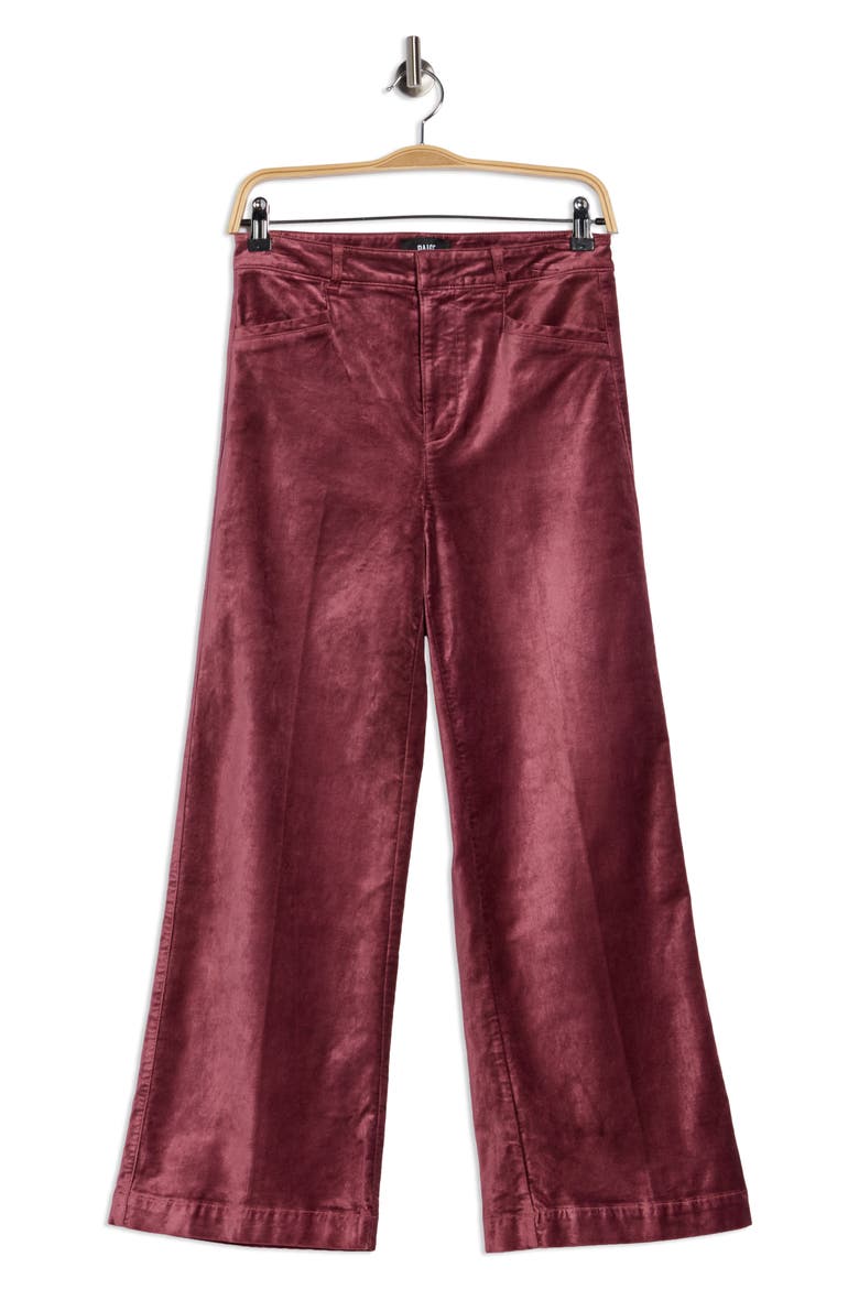 Anessa High Waist Ankle Wide Leg Velvet Pants, Alternate, color, ROSETEA