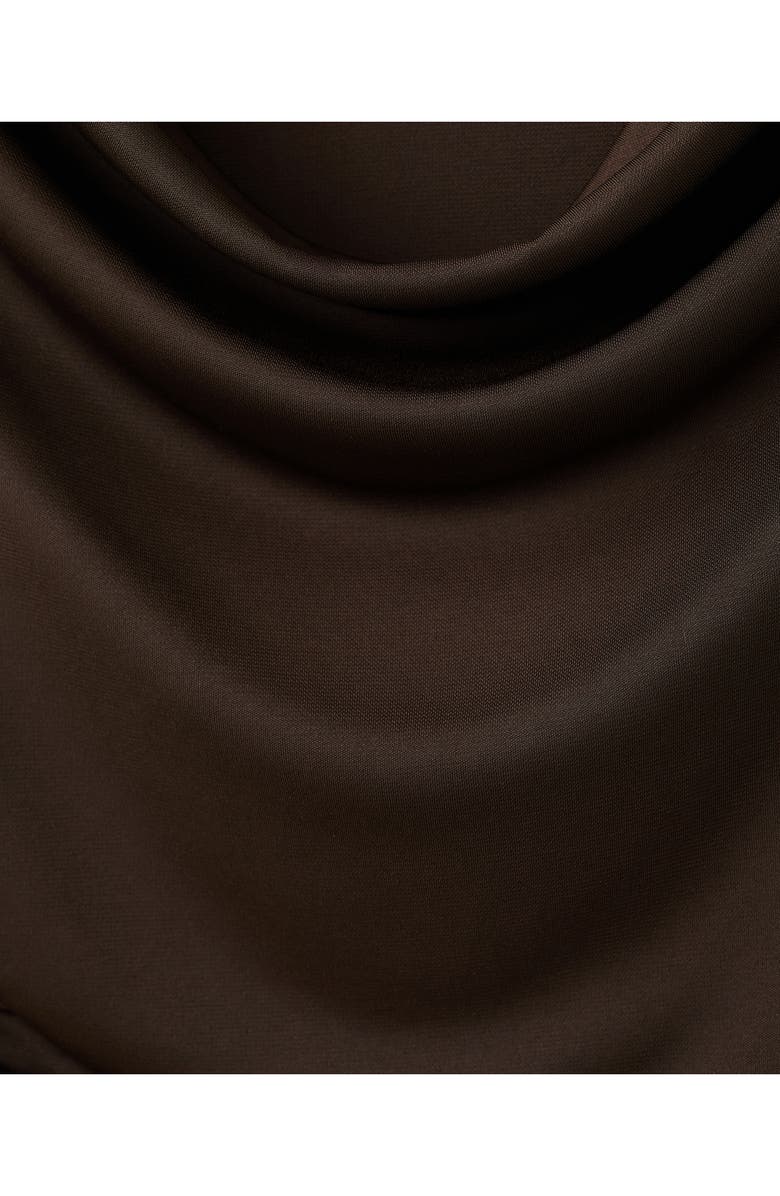 MANGO Odette Cowl Neck Top, Alternate, color, Brown