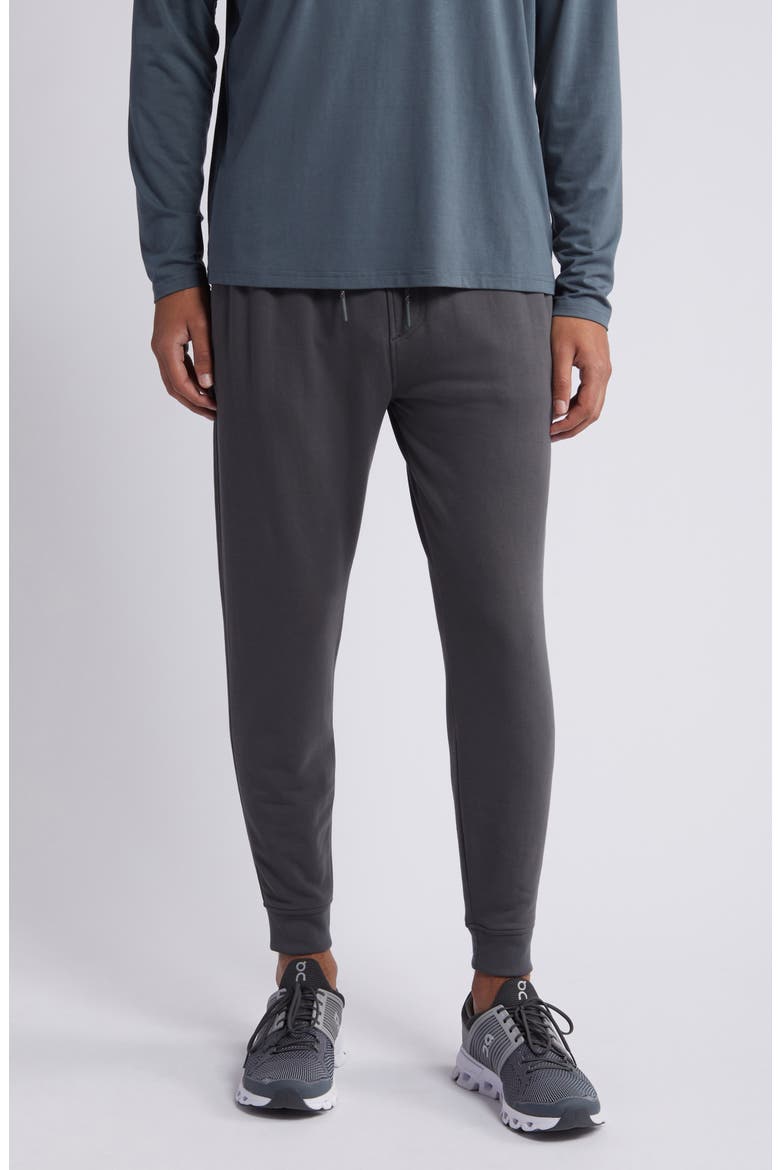 Brushed Fleece Joggers, Main, color, BLACK SAND