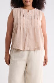MAX STUDIO Crinkle Pintuck Top