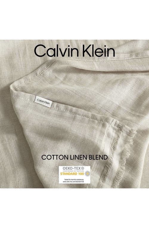 Calvin Klein Fine Weave Linen & Cotton Blend Throw Blanket In Neutral